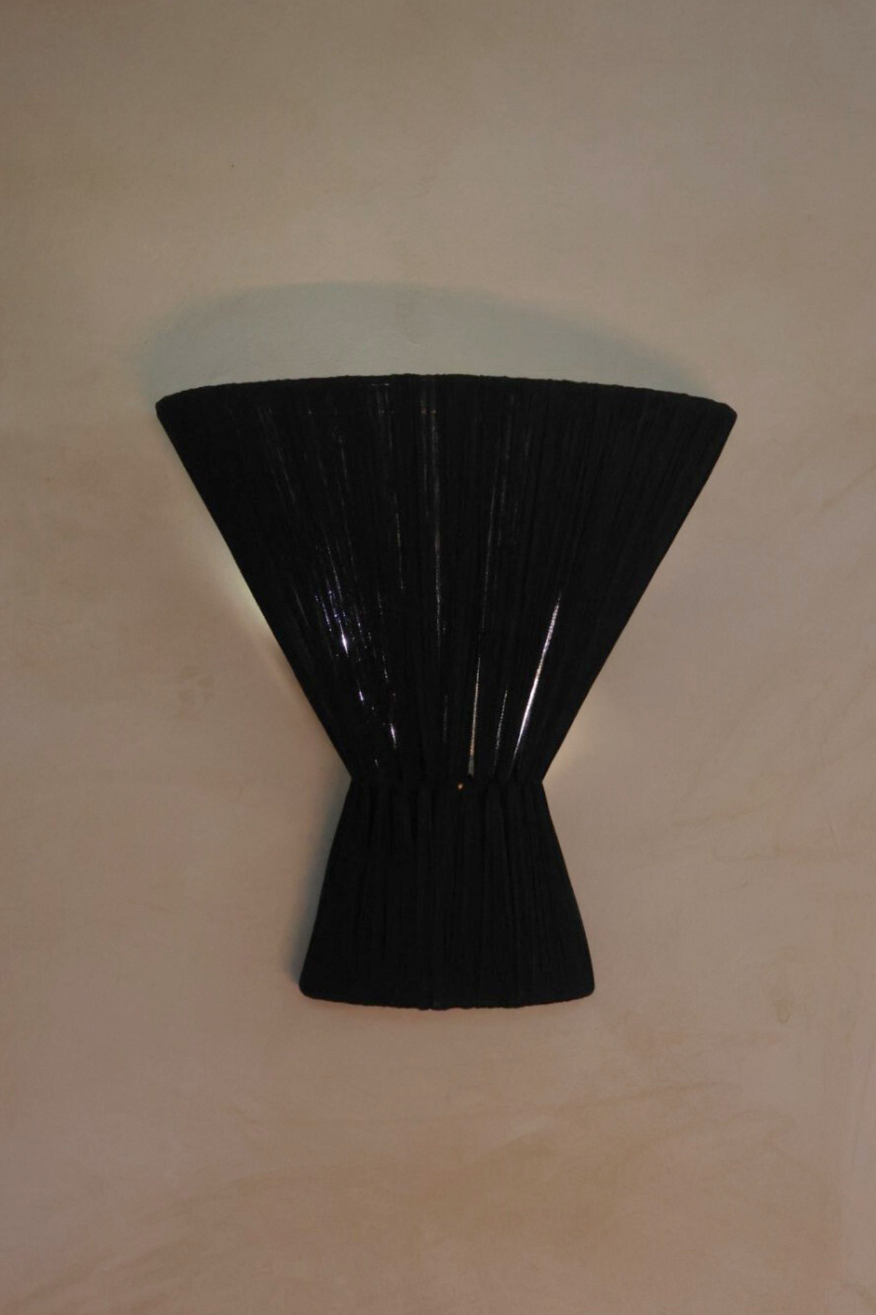 Flume Cloth Wall Light - Black