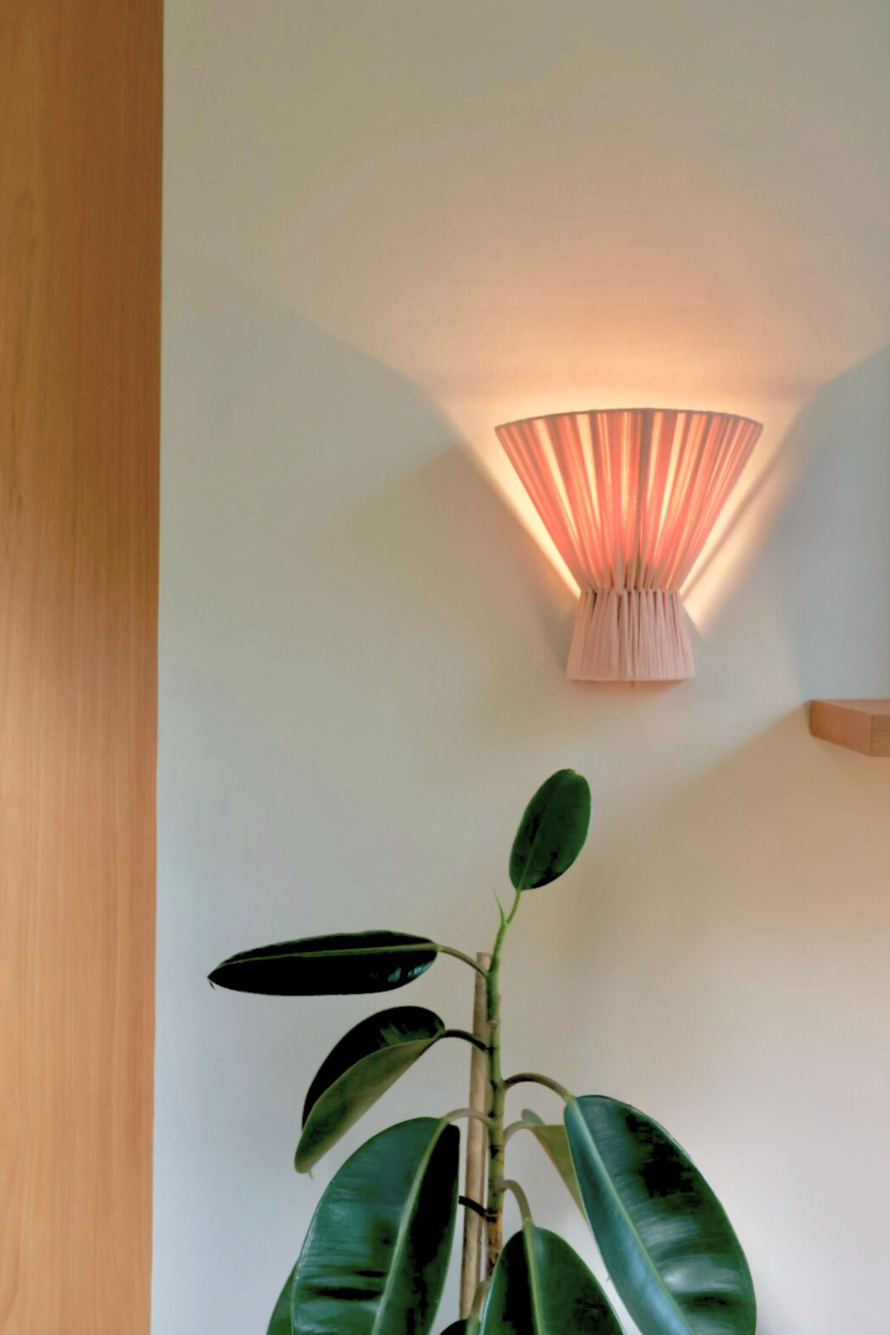 NEW! Flume Cloth Wall Light - Blush