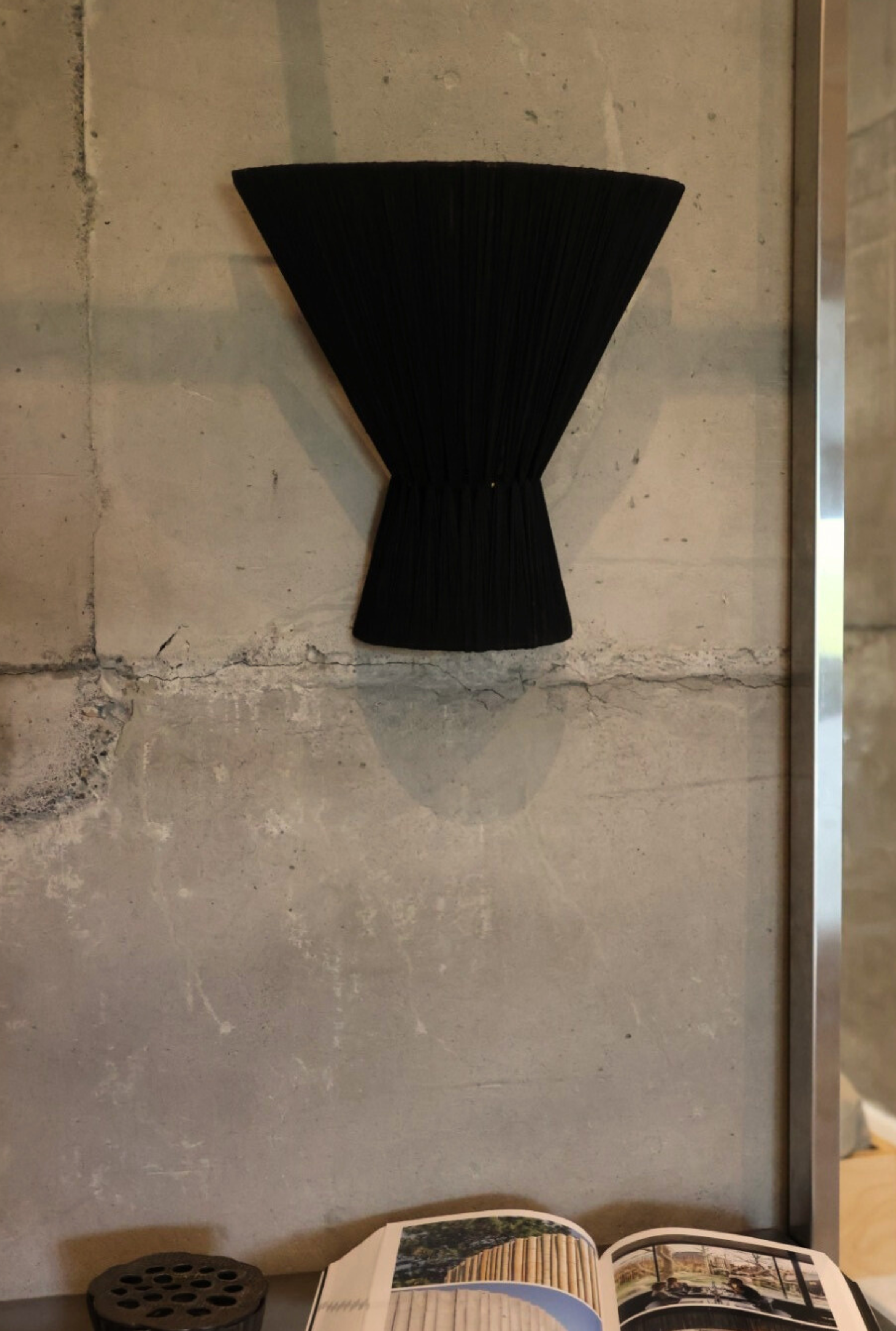 Flume Cloth Wall Light - Black