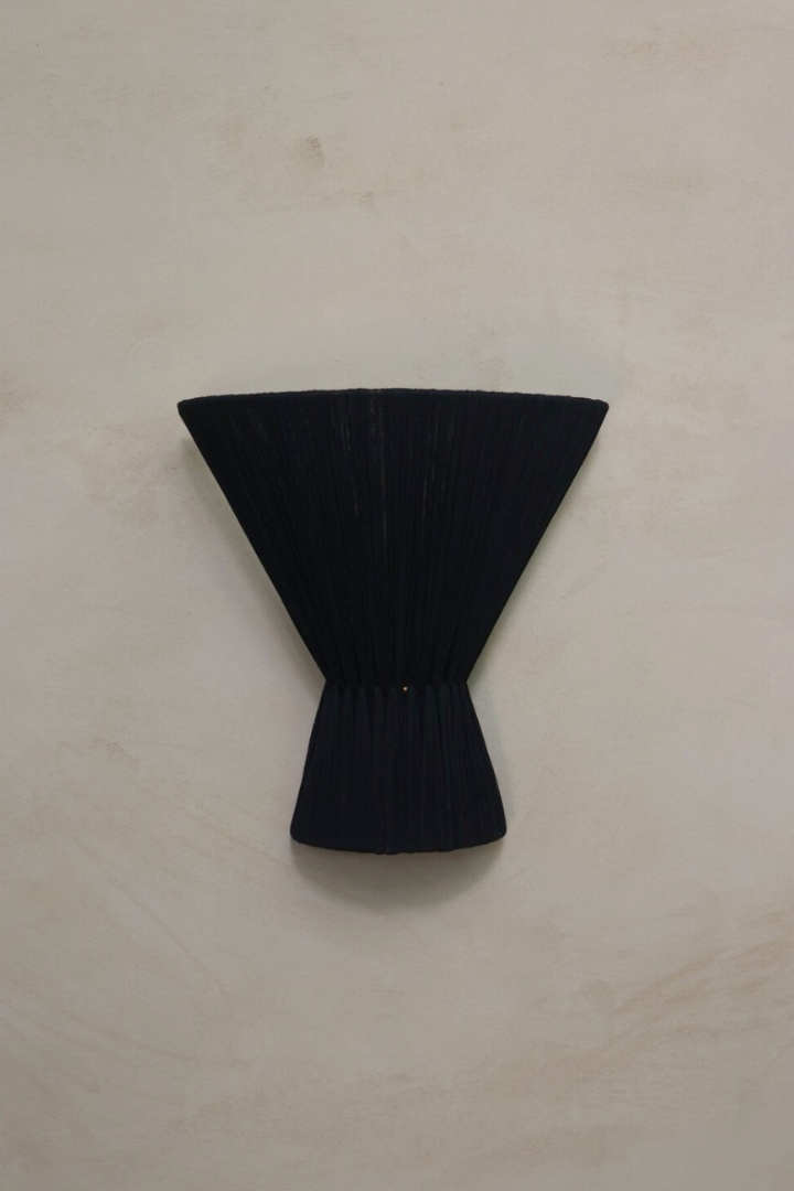 Flume Cloth Wall Light - Black