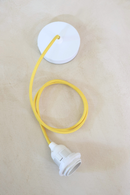 NEW! Ceiling Pendant Kit E27 - Yellow nylon electrical cable