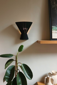 Flume Cloth Wall Light - Black
