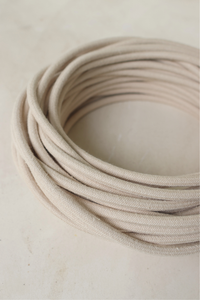 Ceiling pendant kit E27 - linen covered electrical cable (white)