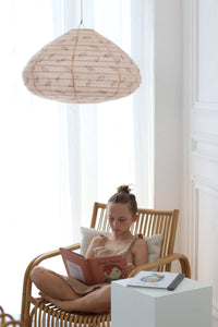 Kids & Nursery Linen Shades - Little Leaf Charcoal Prints on Blush