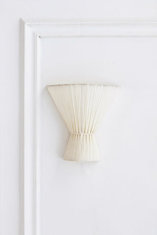 Flume Cloth Wall Sconces - Off White