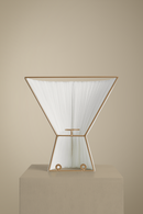 Off-white Flume cloth wall light - hardwired or plug-in