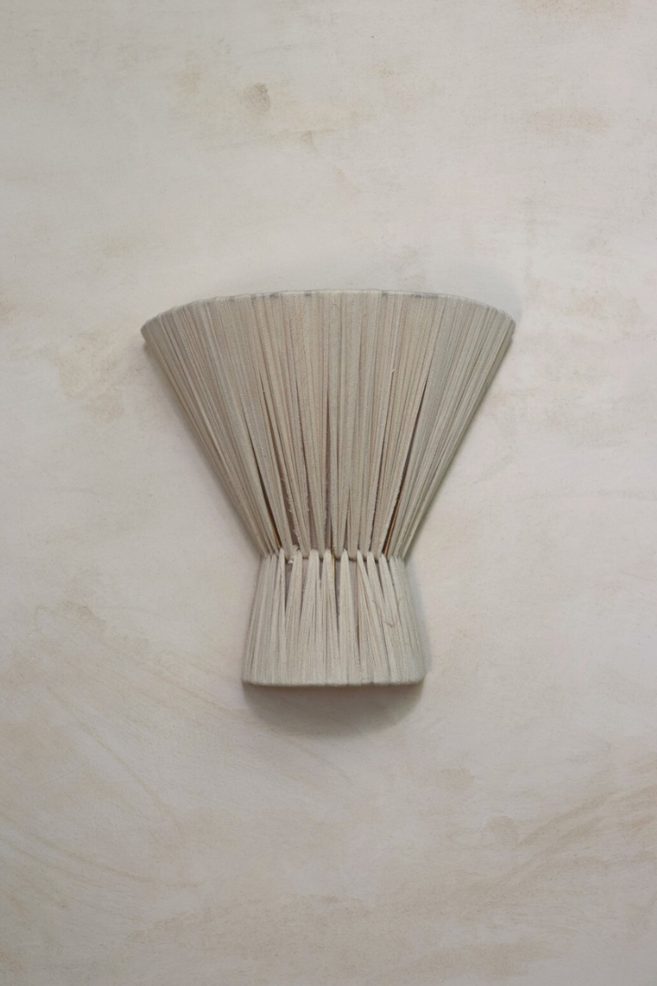Flume Cloth Wall Light - Bone