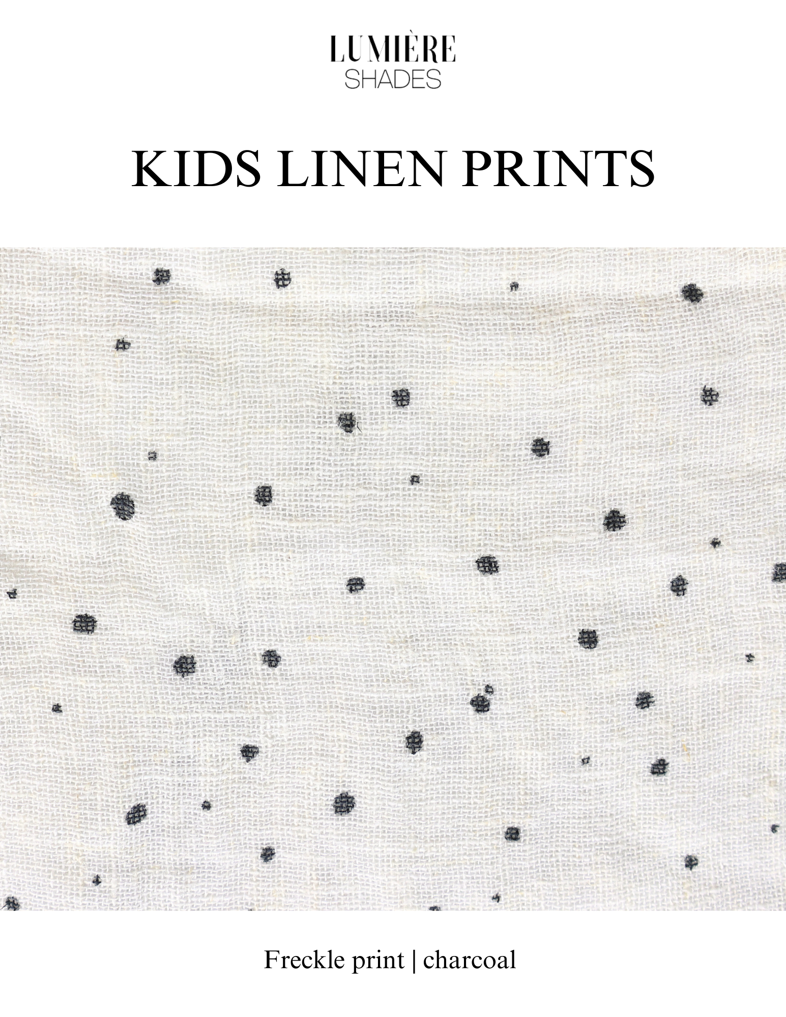 Kids & Nursery Linen Shades - Freckle Prints
