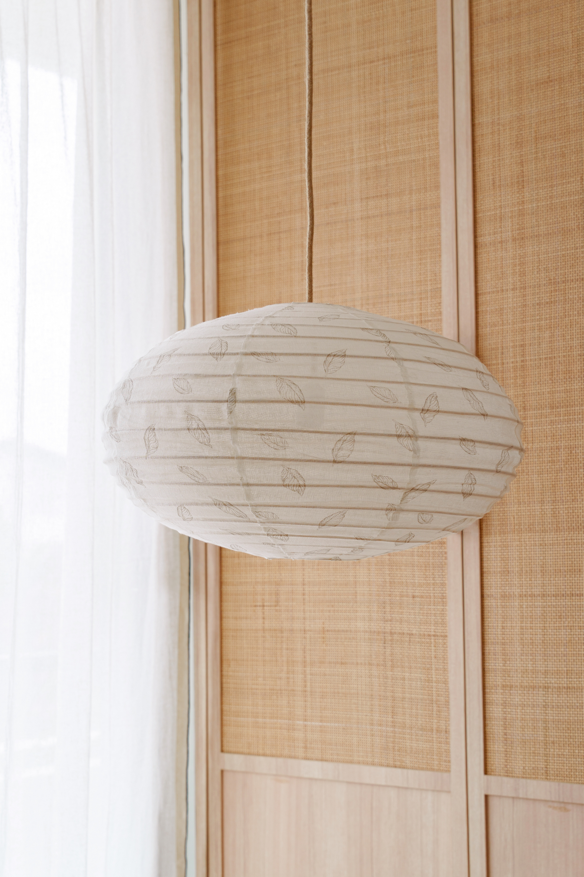 Little Leaf Prints on Off-White Linen