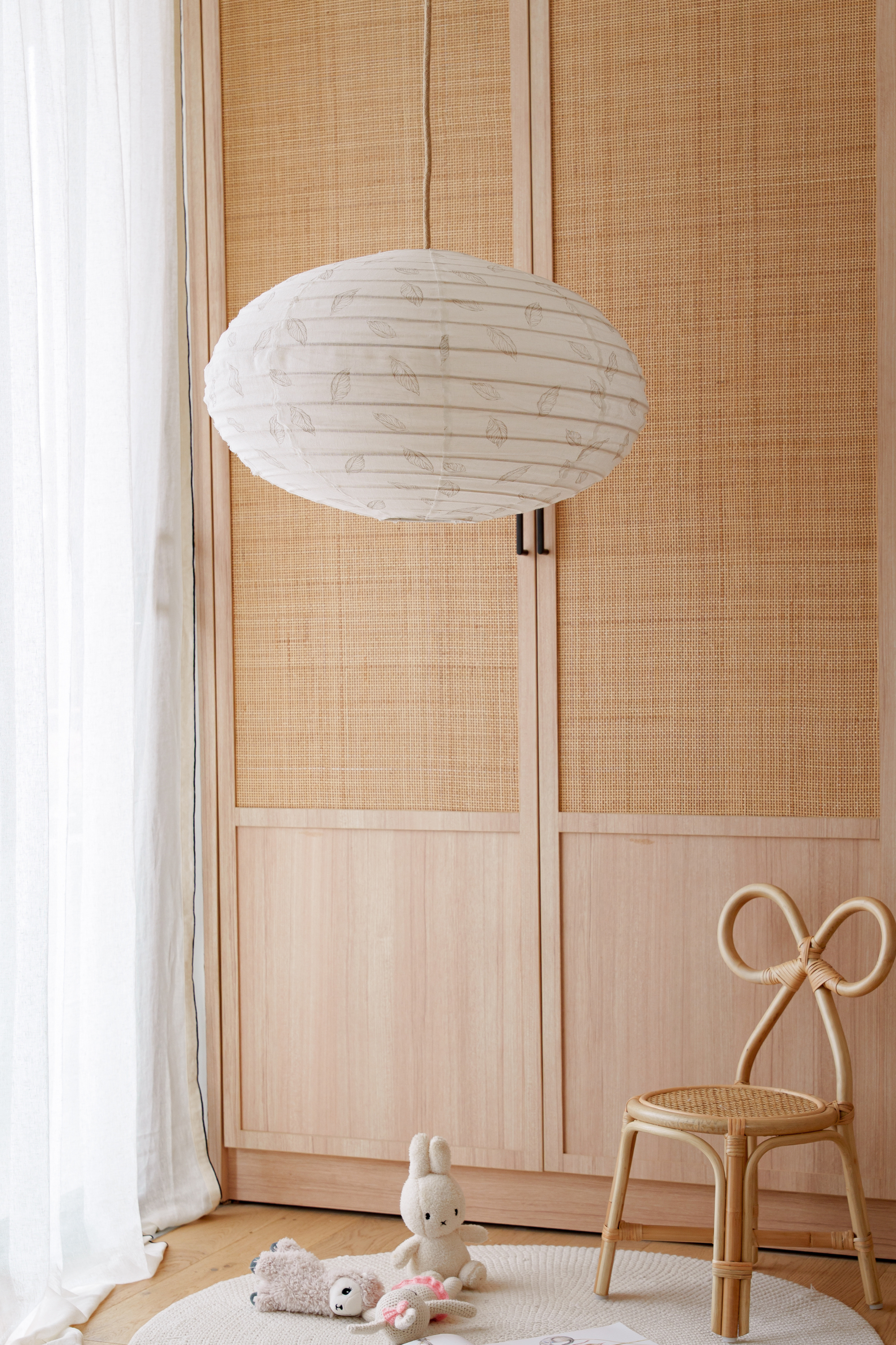 Little Leaf Prints on Off-White Linen