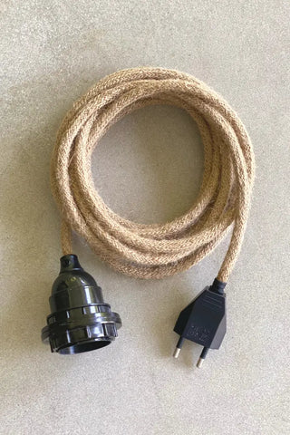 Plug in Electrical cable - Jute covered