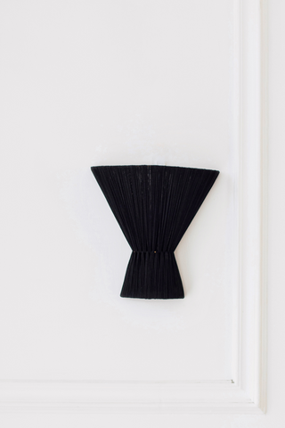 Flume Cloth Wall Sconces - Black