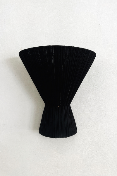 Flume Cloth Wall Sconces - Black