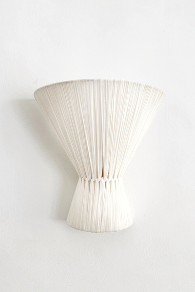 Flume Cloth Wall Sconces - Off White