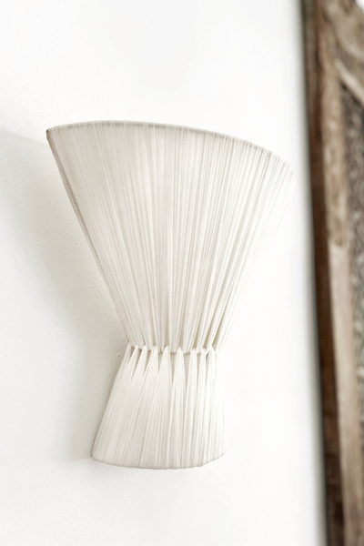 Flume Cloth Wall Sconces - Off White