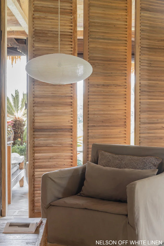 Linen ceiling lamp shop shade