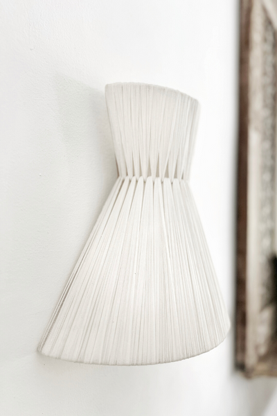 Flume Cloth Wall Sconces - Off White