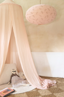 Little Leaf Charcoal Prints on Blush Linen