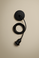 Ceiling pendant kit E27 - nylon black electrical cable