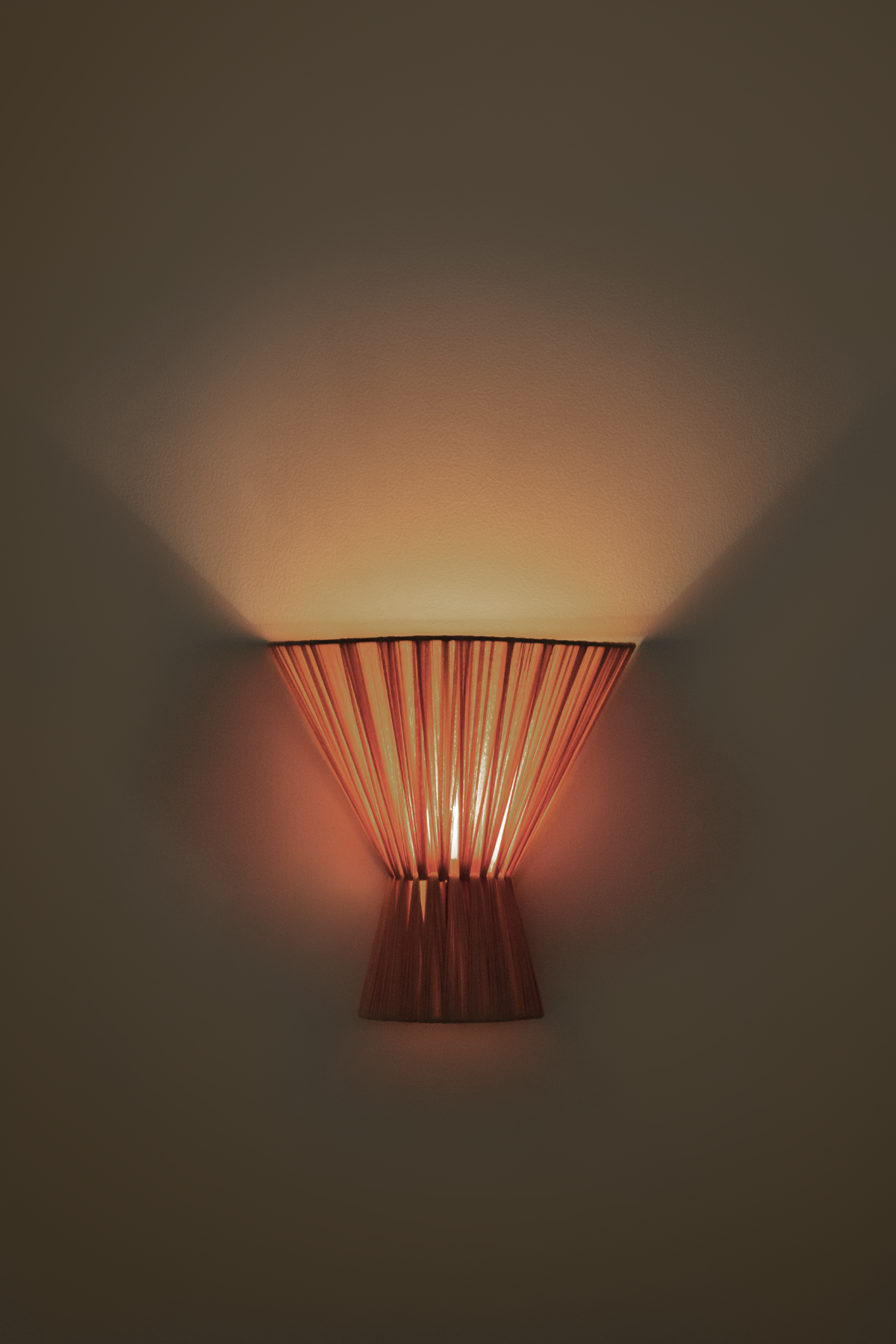 Blush Flume cloth wall light - hardwired or plug-in
