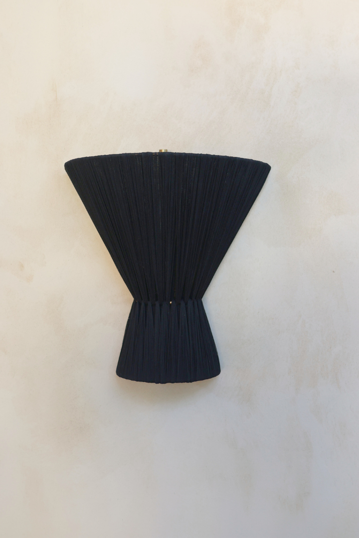Flume Cloth Wall Light - Black