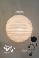 EMPIRE Linen Shade Bundle - Lampshade + E27 Ceiling Pendant Kit
