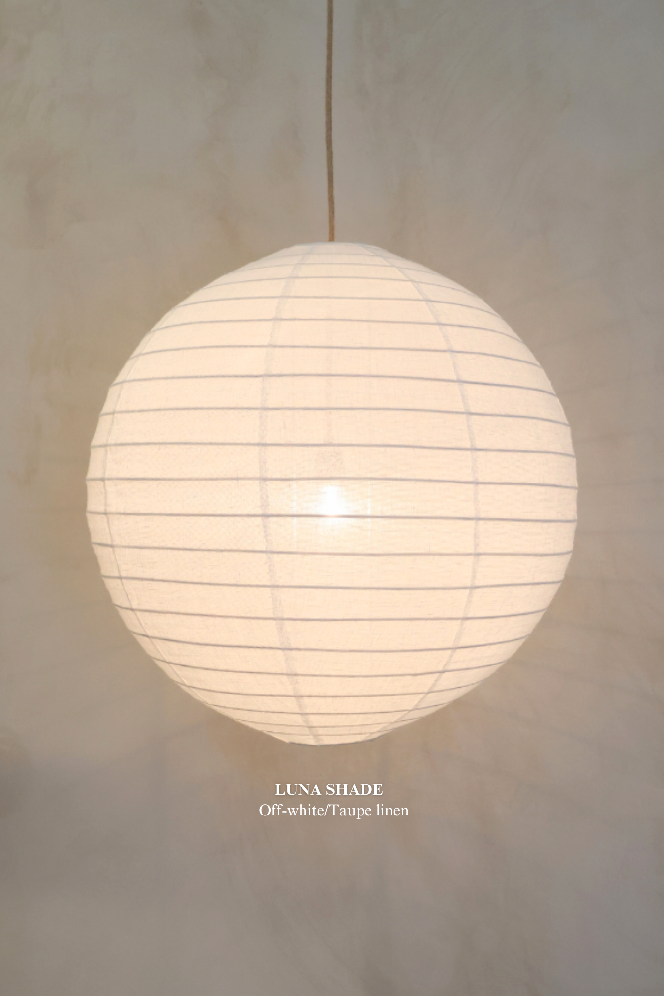 LUNA Linen Shade Bundle - Lampshade + E27 Ceiling Pendant Kit