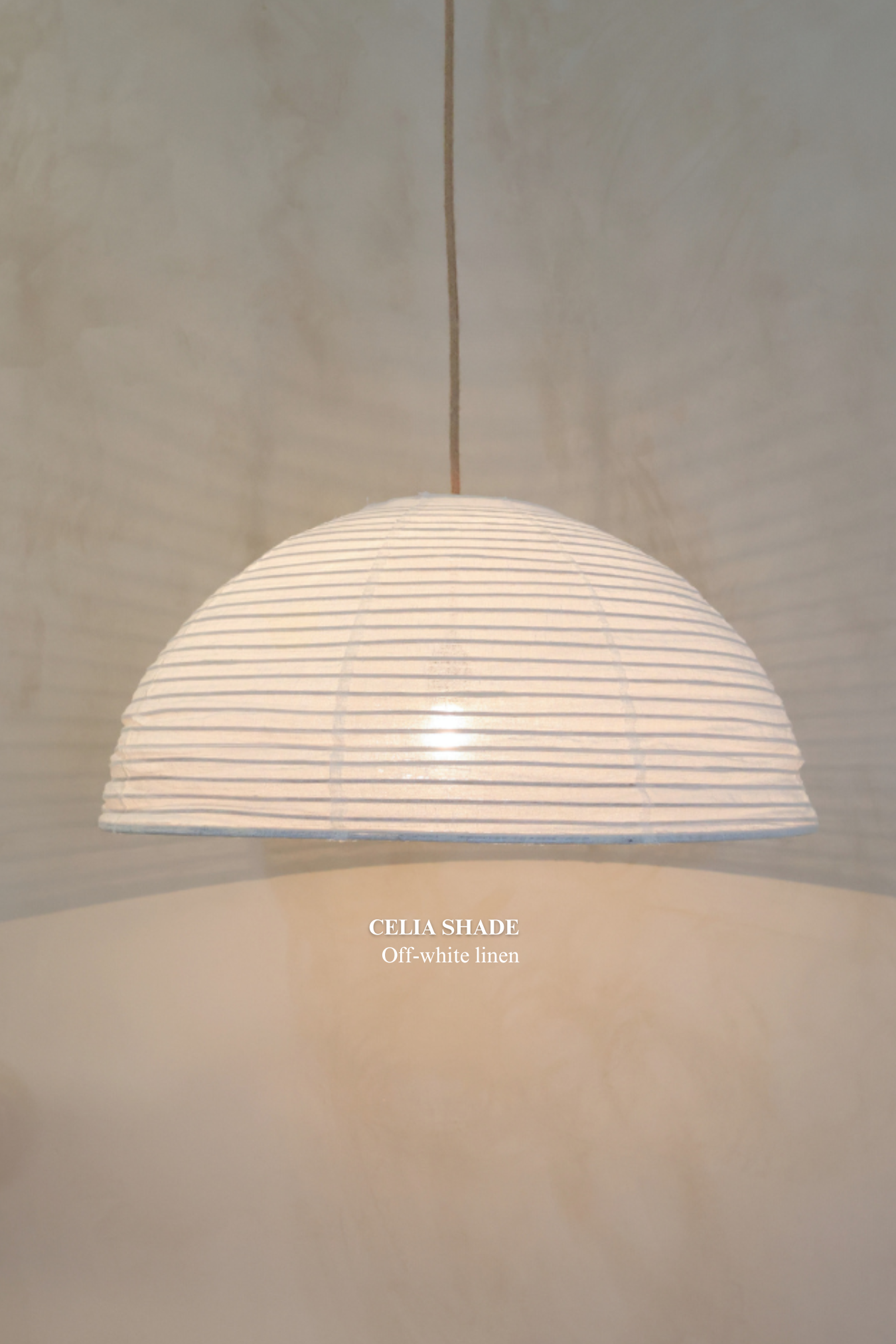 CELIA Linen Shade Bundle - Lampshade + E27 Ceiling Pendant Kit