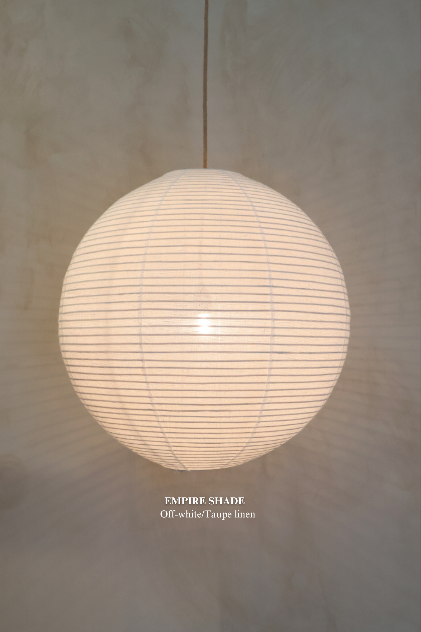 EMPIRE Linen Shade Bundle - Lampshade + E27 Ceiling Pendant Kit