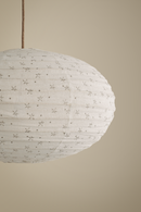 Starshine charcoal prints on off-white linen